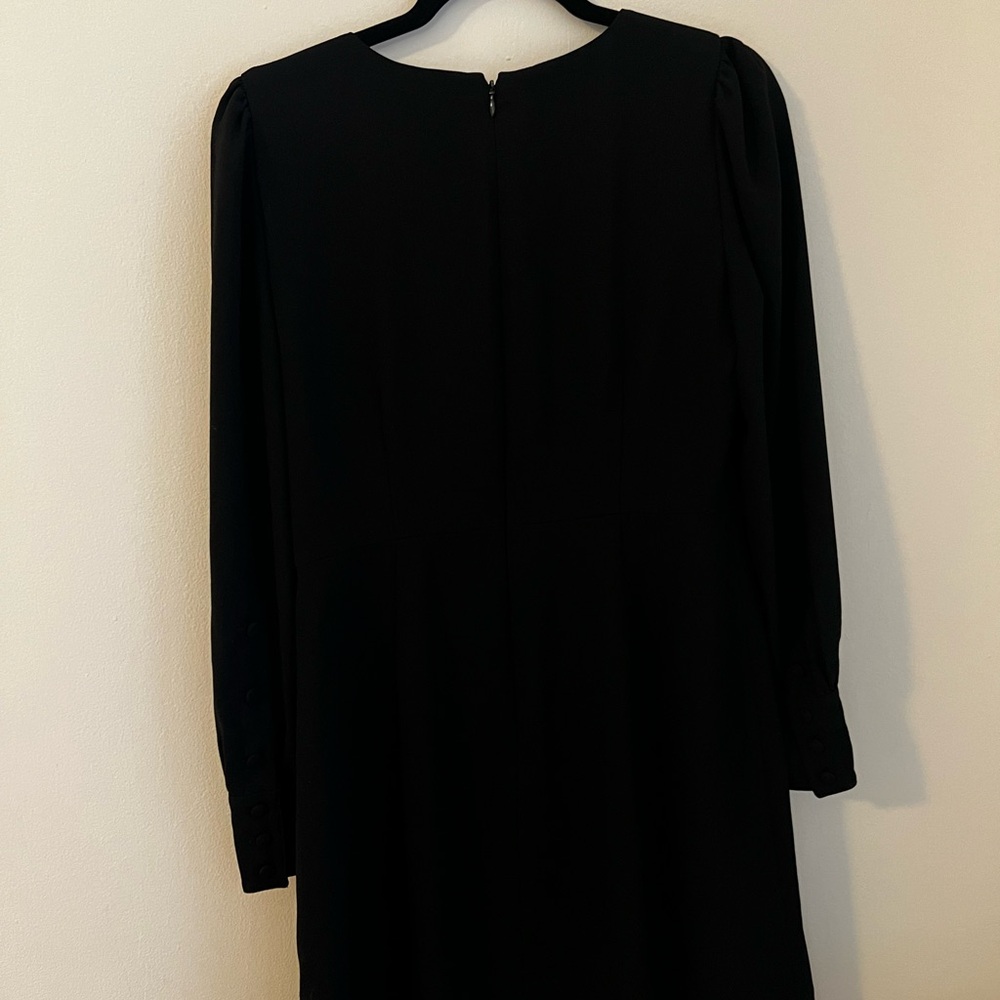J. Crew Classic Black Long Sleeve Dress